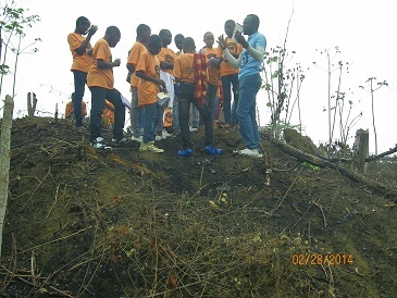 exclusive deforestation around Ekumbe mabonji, 10km from kumba, the form two a study trip1.